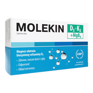 Molekin D3 + K2 + MgB6, 60 tabletek powlekanych - zdjęcie produktu
