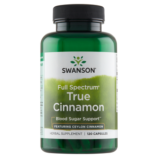 Swanson Full Spectrum True Cinnamon, cynamonowiec cejloński, 120 kapsułek - zdjęcie produktu