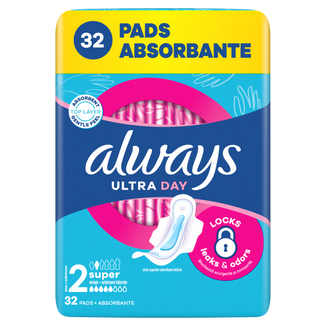 Always Ultra, podpaski ze skrzydełkami, rozmiar 2, Super, 32 sztuki - zdjęcie produktu