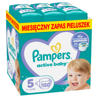 Pampers Active Baby 5 (11-16 kg), pieluchy, 150 sztuk - zdjęcie produktu