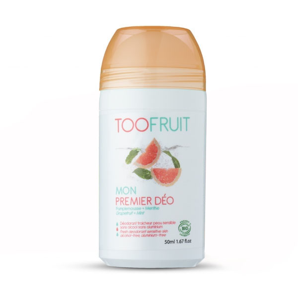 Nieznana Toofruit, antybakteryjny dezodorant w kulce dla dzieci, grejpfrut i mięta, 50 ml