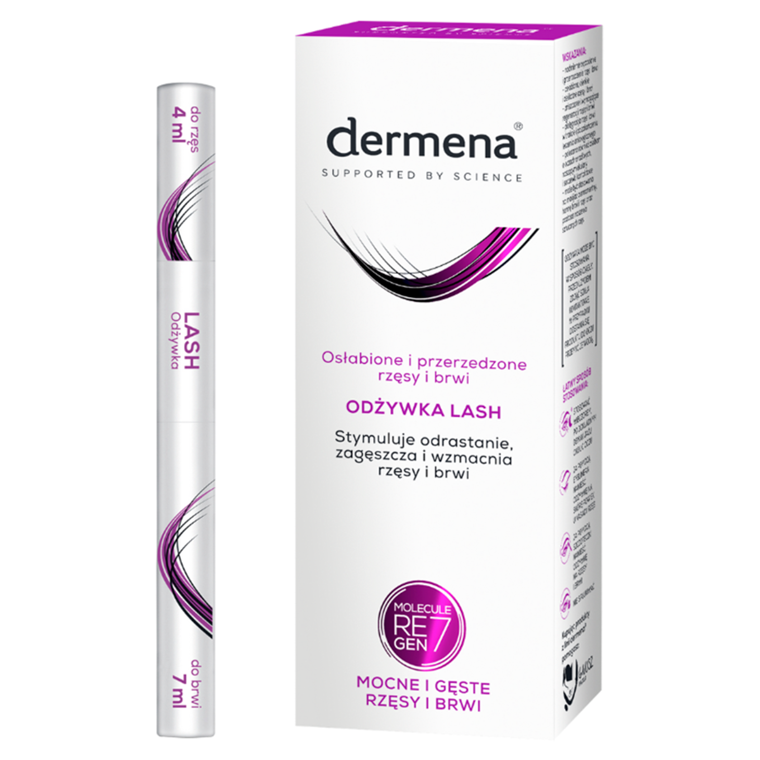 Dermena Dermena Lash, odżywka do rzęs i brwi, 11 ml