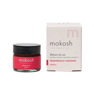 Mokosh, balsam do ust, malina, 15 ml - zdjęcie produktu