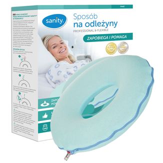 Sanity, krąg przeciwodleżynowy gumowy w pokrowcu, 1 sztuka Sanity, krąg przeciwodleżynowy gumowy w pokrowcu, 1 sztuka - zdjęcie produktu