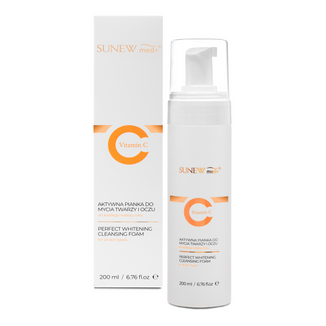 SunewMed+ Vitamin C, aktywna pianka do mycia twarzy i oczu, 200 ml - zdjęcie produktu