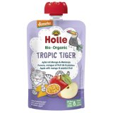 Holle, Mus owocowy w tubce, Tropic Tiger, jabłko z mango i marakują, po 8 miesiącu, 100 g - miniaturka zdjęcia produktu