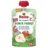 Holle, Mus owocowy z warzywami w tubce, Power Parrot, gruszka, jabłko, szpinak, od 6 miesiąca, 100 g - miniaturka zdjęcia produktu