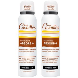 Roge Cavailles Absorb+ 48h, dezodorant, spray, 2 x 150 ml  - zdjęcie produktu