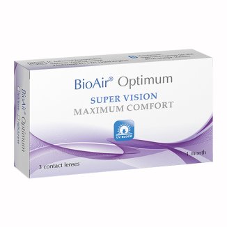BioAir Optimum, soczewki kontaktowe, 30-dniowe, -1,25, 3 sztuki - zdjęcie produktu