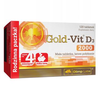 Olimp Gold-Vit D3 2000, 120 tabletek USZKODZONE OPAKOWANIE - zdjęcie produktu