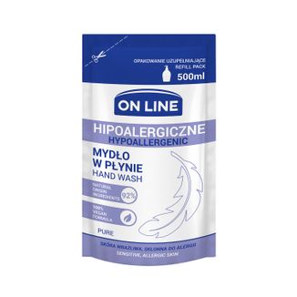 On Line, mydło hipoalergiczne w płynie, zapas, 500 ml - zdjęcie produktu