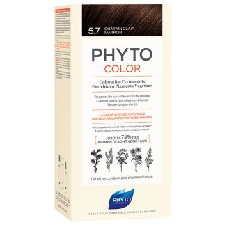 Phyto Color, farba do włosów, 5,7 jasny kasztanowy brąz, 50 ml - zdjęcie produktu