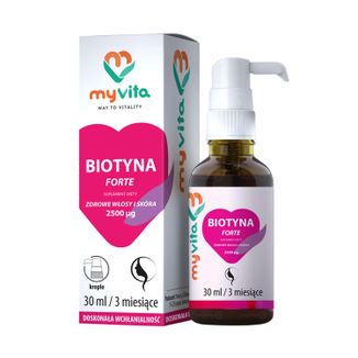 MyVita Biotyna Forte, biotyna 2500 µg, 30 ml - zdjęcie produktu