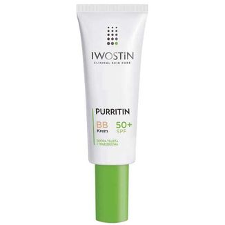 Iwostin Purritin, krem BB, skóra tłusta i trądzikowa, SPF 50+, 30 ml KRÓTKA DATA - zdjęcie produktu