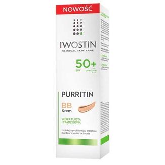 Iwostin Purritin, krem BB, skóra tłusta i trądzikowa, SPF50+, 30 ml - 2 Iwostin Purritin, krem BB, skóra tłusta i trądzikowa, SPF50+, 30 ml - 2 - zdjęcie produktu