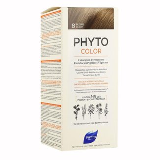 Phyto Color, farba do włosów, 8 jasny blond, 50 ml - zdjęcie produktu