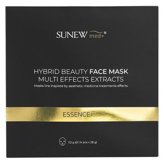 SunewMed+ Essence+, maska hybrydowa na tkaninie z peptydami i śluzem ślimaka, 4 sztuki - zdjęcie produktu