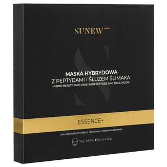 SunewMed+ Essence+, maska w płachcie to twarzy z peptydami i śluzem ślimaka, 4 sztuki - zdjęcie produktu