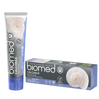 Biomed Calcimax, pasta do zębów wzmacniająca, bez fluoru, 100 g USZKODZONE OPAKOWANIE - zdjęcie produktu