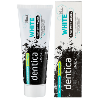 Dentica, pasta do zębów z aktywnym węglem, Black White, 75 ml USZKODZONE OPAKOWANIE - zdjęcie produktu