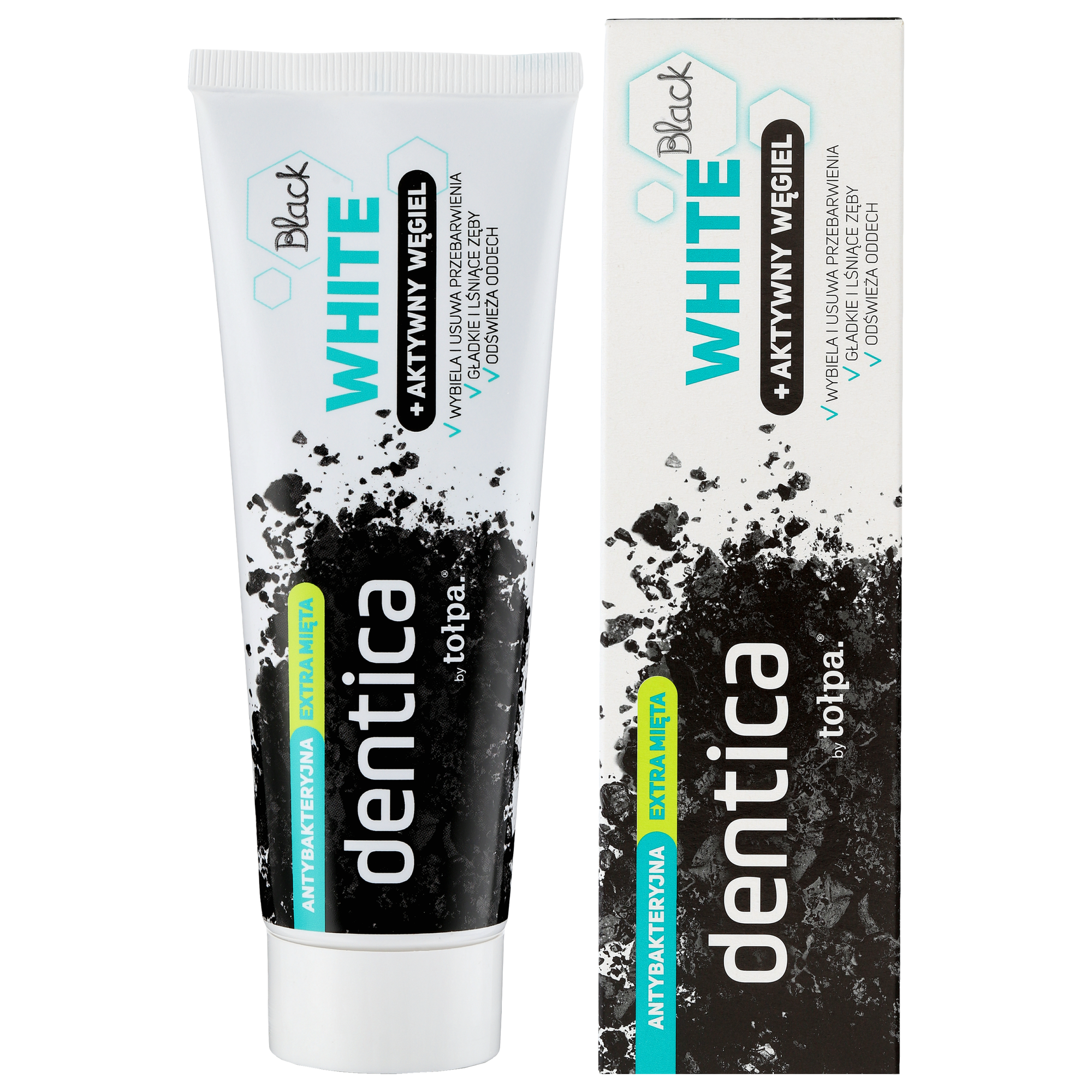 Dentica Dentica, Zahnpasta z aktiv Aktivkohle, Black White, 75 ml — Inhaltsstoffe und Bewertung