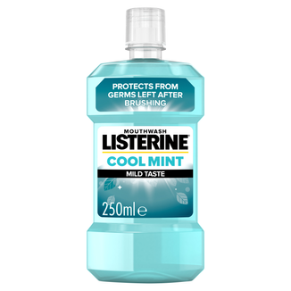 Listerine Cool Mint, płyn do płukania jamy ustnej, łagodny smak, bez alkoholu, 250 ml - zdjęcie produktu