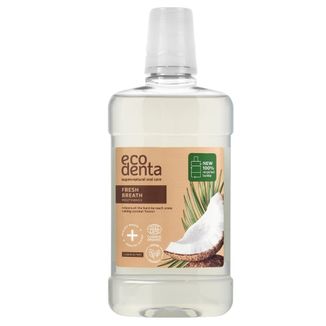 Ecodenta, płyn do płukania jamy ustnej, mięta i kokos, bez alkoholu, 500 ml Ecodenta, płyn do płukania jamy ustnej, mięta i kokos, bez alkoholu, 500 ml - zdjęcie produktu