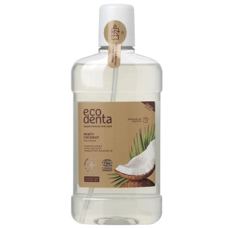 Ecodenta, płyn do płukania jamy ustnej, mięta i kokos, bez alkoholu, 500 ml - zdjęcie produktu