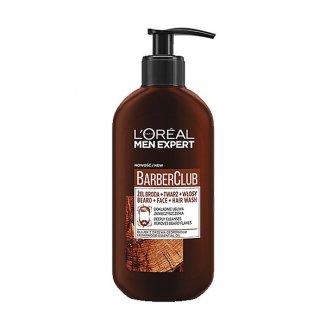 L'Oreal Men Expert Barber Club, żel oczyszczający 3w1 do brody, twarzy i włosów, 200 ml - zdjęcie produktu