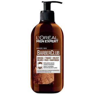 L'Oreal Men Expert Barber Club, żel oczyszczający 3w1 do brody, twarzy i włosów, 200 ml - zdjęcie produktu