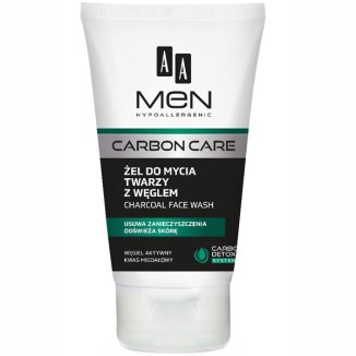AA Men Carbon Care, żel do mycia twarzy z węglem, 150 ml - zdjęcie produktu