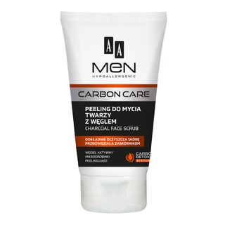 AA Men Carbon Care, peeling do mycia twarzy z węglem, 150 ml - zdjęcie produktu