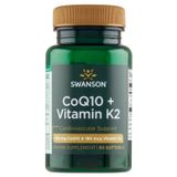 Swanson CoQ10 + Vitamin K2, koenzym Q10 100 mg i witamina K2 180 µg, 60 kapsułek żelowych KRÓTKA DATA - miniaturka zdjęcia produktu