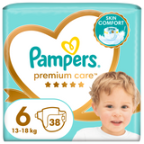Pampers Premium Care, pieluchy, rozmiar 6, od 13 kg, 38 sztuk - miniaturka zdjęcia produktu