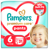 Pampers Premium Care Pants 6 (13-19 kg), pieluchomajtki, 31 sztuk - miniaturka zdjęcia produktu