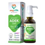 MyVita, Witaminy ADEK Forte 800µg + 2000j.m. + 12 mg + 100 µg, krople, 30 ml USZKODZONE OPAKOWANIE - miniaturka zdjęcia produktu