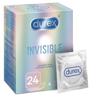 Durex Invisible, prezerwatywy supercienkie, 24 sztuki - 2 Durex Invisible, prezerwatywy supercienkie, 24 sztuki - 2 - zdjęcie produktu
