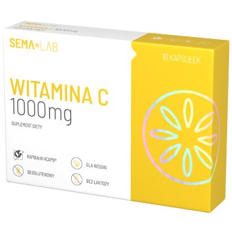 SEMA Lab Witamina C 1000 mg, 10 kapsułek celulozowych - zdjęcie produktu