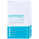 SEMA Protect, kompresy niejałowe z gazy, 17-nitkowe, 8-warstwowe, 7,5 cm x 7,5 cm, 100 sztuk - miniaturka zdjęcia produktu