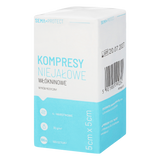 SEMA Protect, kompresy niejałowe, włókninowe, 5 cm x 5 cm, 100 sztuk - miniaturka zdjęcia produktu