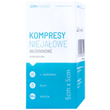 SEMA Protect, kompresy niejałowe, włókninowe, 5 cm x 5 cm, 100 sztuk - miniaturka zdjęcia produktu