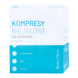 SEMA Protect, kompresy niejałowe, włókninowe, 7,5 cm x 7,5 cm, 100 sztuk - miniaturka zdjęcia produktu