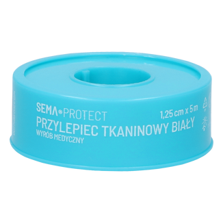 SEMA Protect, przylepiec tkaninowy, 1,25 cm x 5 m, 1 sztuka - zdjęcie produktu