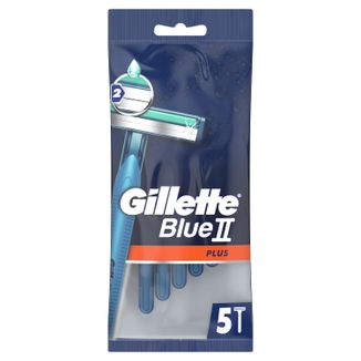 Gillette Blue II Plus, maszynki do golenia jednorazowe, 5 sztuk - zdjęcie produktu