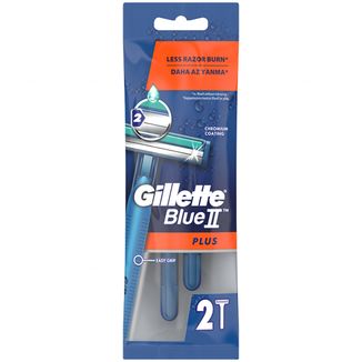 Gillette Blue II Plus, maszynki do golenia jednorazowe, 2 sztuki - zdjęcie produktu
