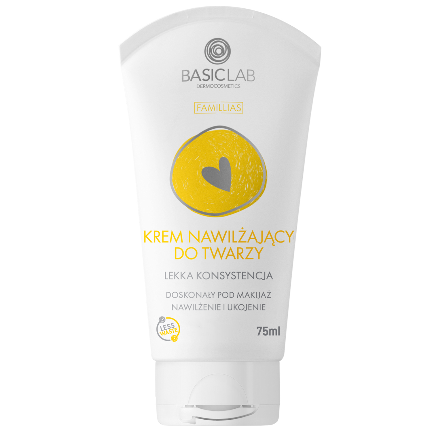 Basiclab BasicLab Famillias, krem nawilżający do twarzy, lekka konsystencja, od 1 miesiąca, 75 ml
