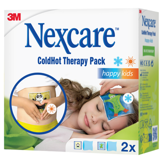 Nexcare ColdHot Happy Kids, okład żelowy ciepło-zimno, 11 cm x 12 cm, 2 sztuki - zdjęcie produktu