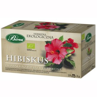 Bi Fix, Hibiskus, herbatka ekologiczna, 25 saszetek - zdjęcie produktu