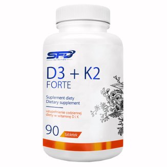 SFD D3 + K2 Forte, witamina D 2000 j.m. + witamina K 200 µg, 90 tabletek - zdjęcie produktu