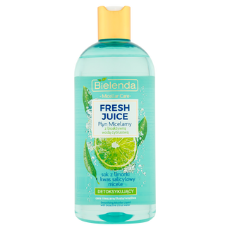 Bielenda Fresh Juice, detoksykujący płyn micelarny, limonka, 500 ml - zdjęcie produktu